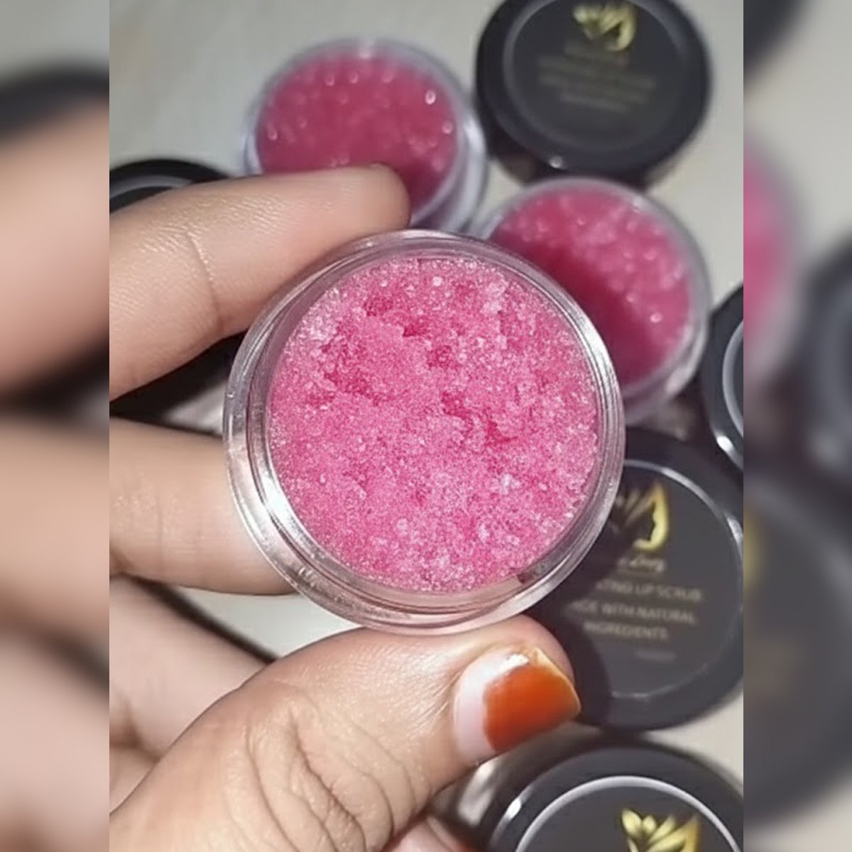 Strawberry Lip Scrub – Lip Lightening Exfoliator | Natural Pink Lips - Image 2